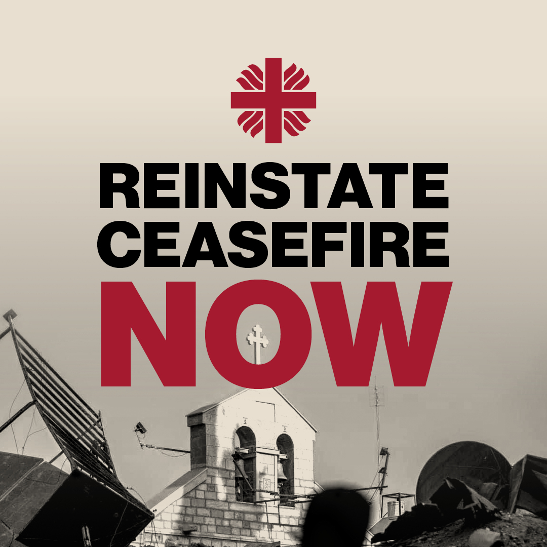 Caritas smerkia oro antskrydžių Gazoje atnaujinimą ir ragina nutraukti ugnį, kad būtų išvengta civilių mirčių
